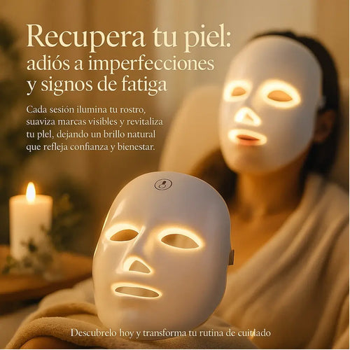 LUMMI® MASCARA LED FACIAL 7 COLORES + OBSEQUIO