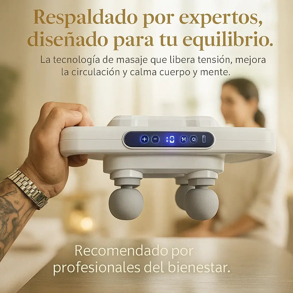 LUNERA™ MASAJEADOR CORPORAL 4 CABEZALES + OBSEQUIO