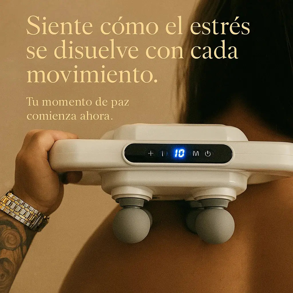 LUNERA™ MASAJEADOR CORPORAL 4 CABEZALES + OBSEQUIO