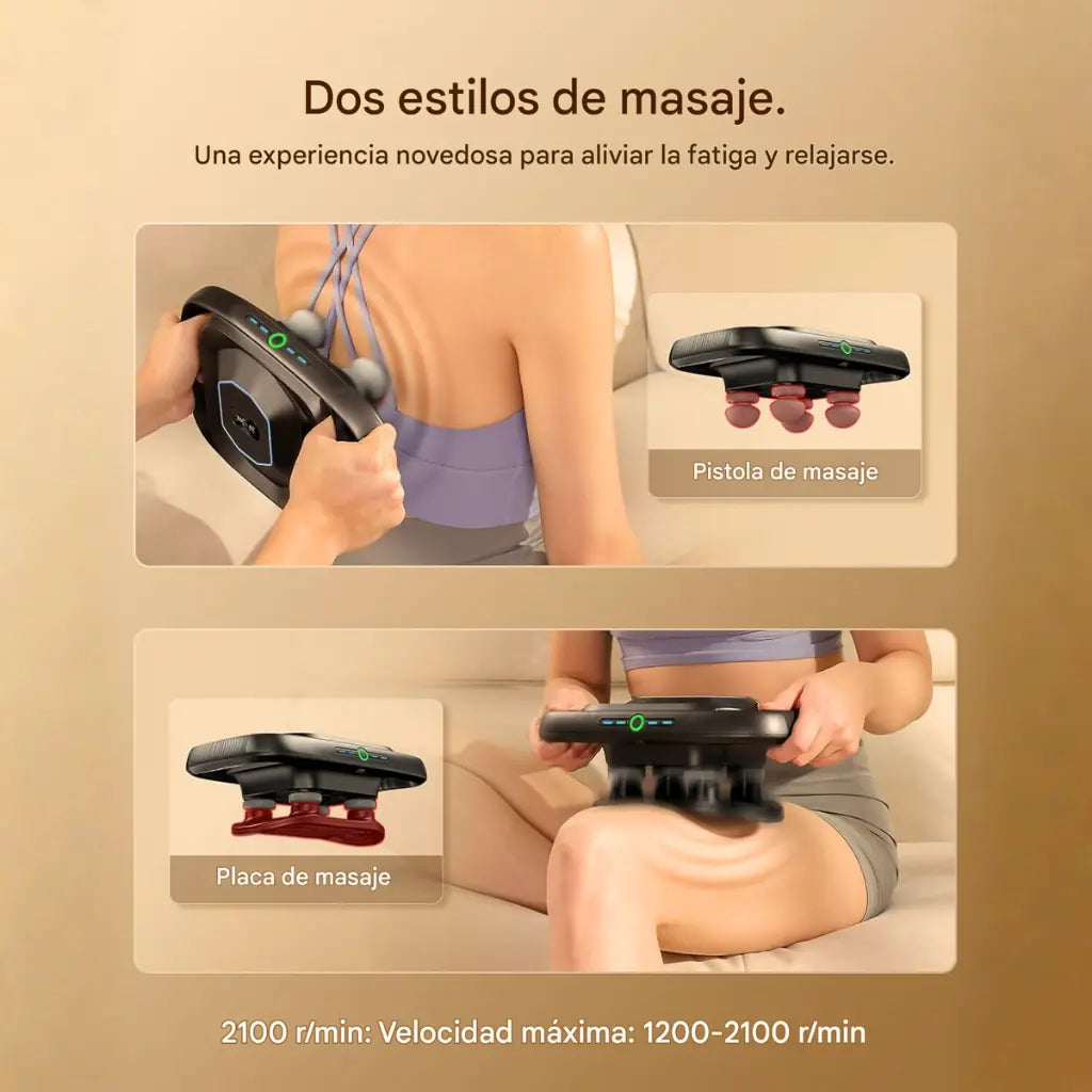 LUNERA™ MASAJEADOR CORPORAL 4 CABEZALES + OBSEQUIO